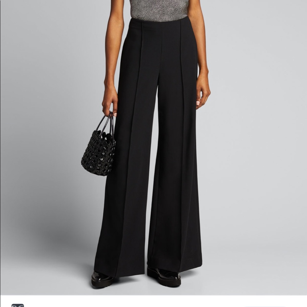 L'AGENCE Classic Black Wide Leg Trousers